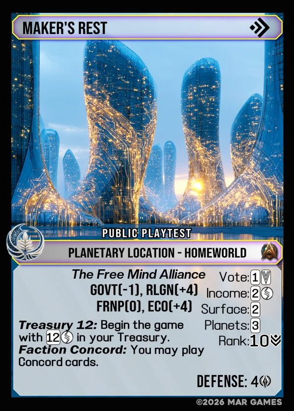 Maker's Rest card