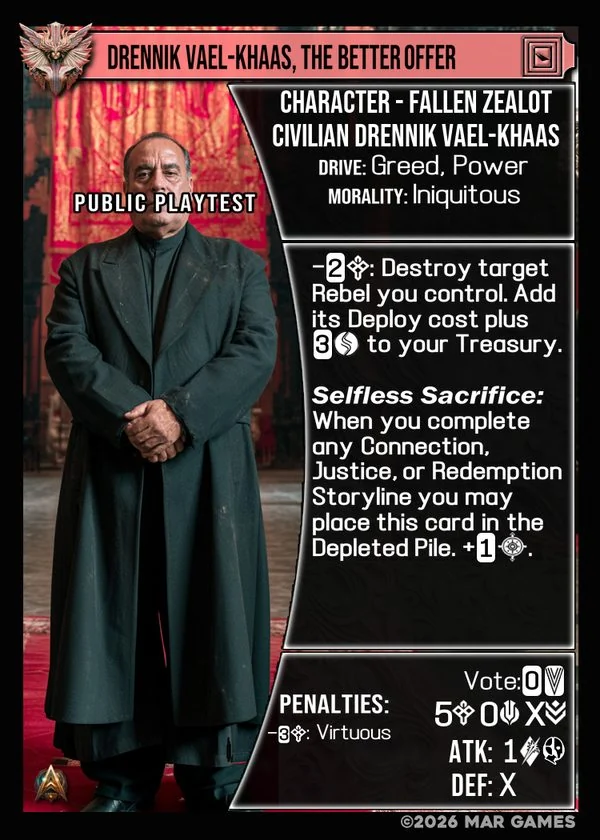 Drennik Vael-Khaas, The Better Offer card