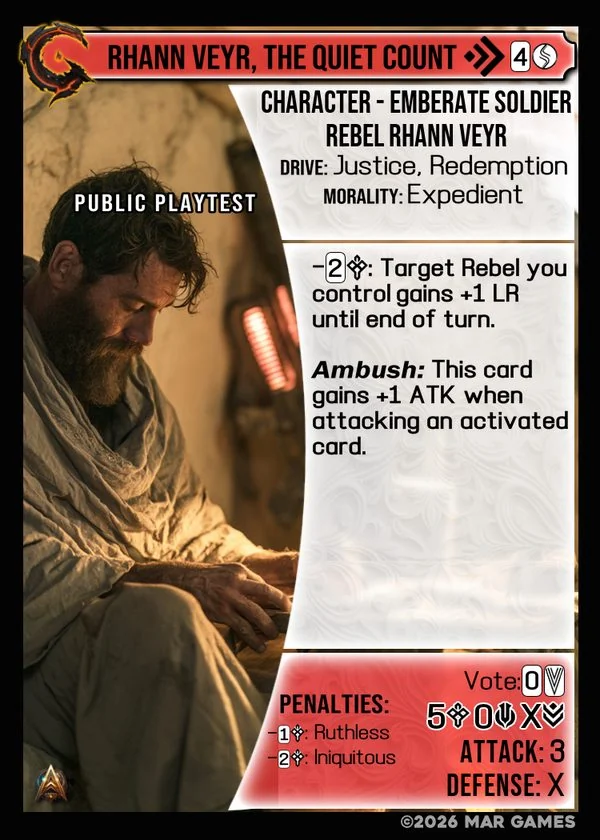 Rhann Veyr, The Quiet Count card