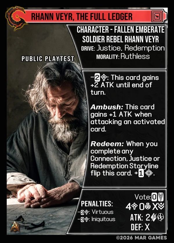 Rhann Veyr, The Full Ledger card
