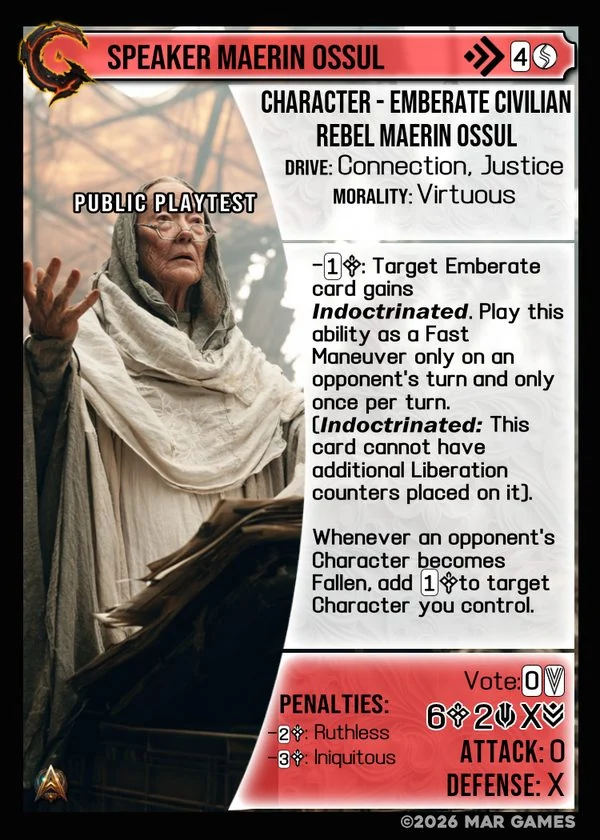 Speaker Maerin Ossul card