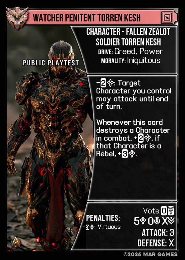 Watcher Penitent Torren Kesh card