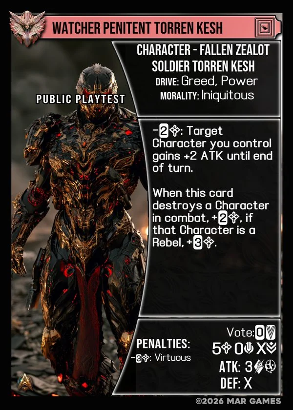 Watcher Penitent Torren Kesh card