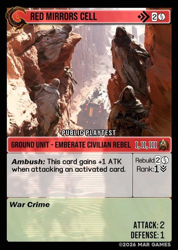 Red Mirrors Cell card