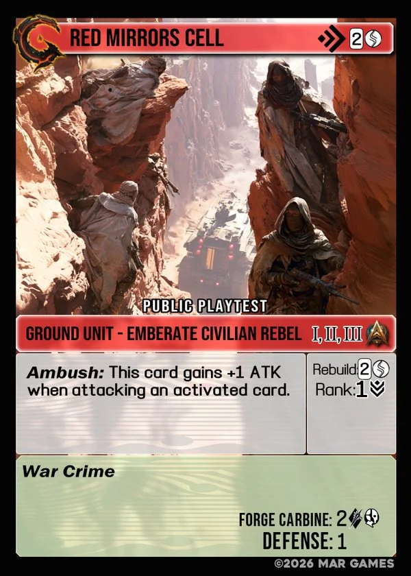 Red Mirrors Cell card
