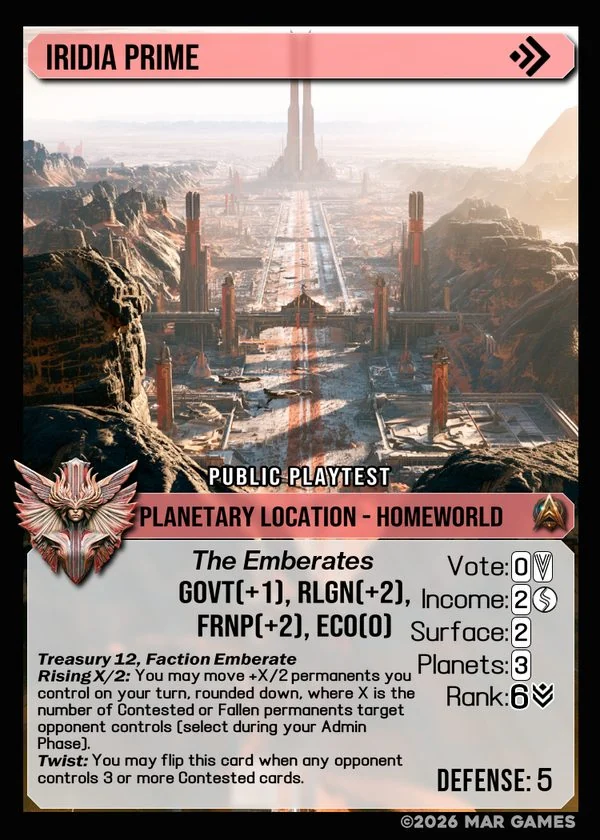 Iridia Prime card