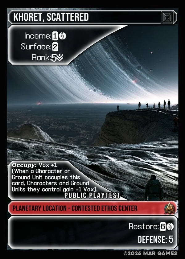 Khoret, Scattered card