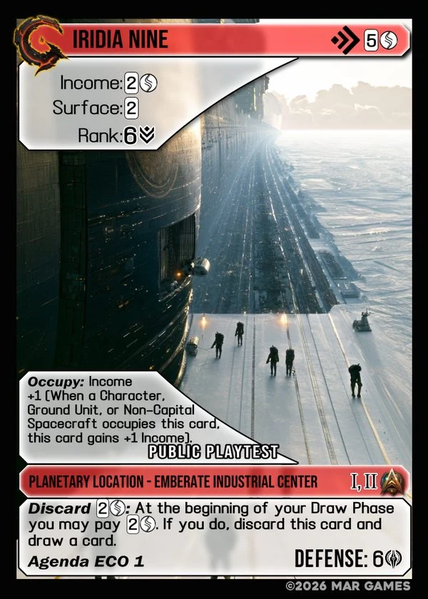 Iridia Nine card