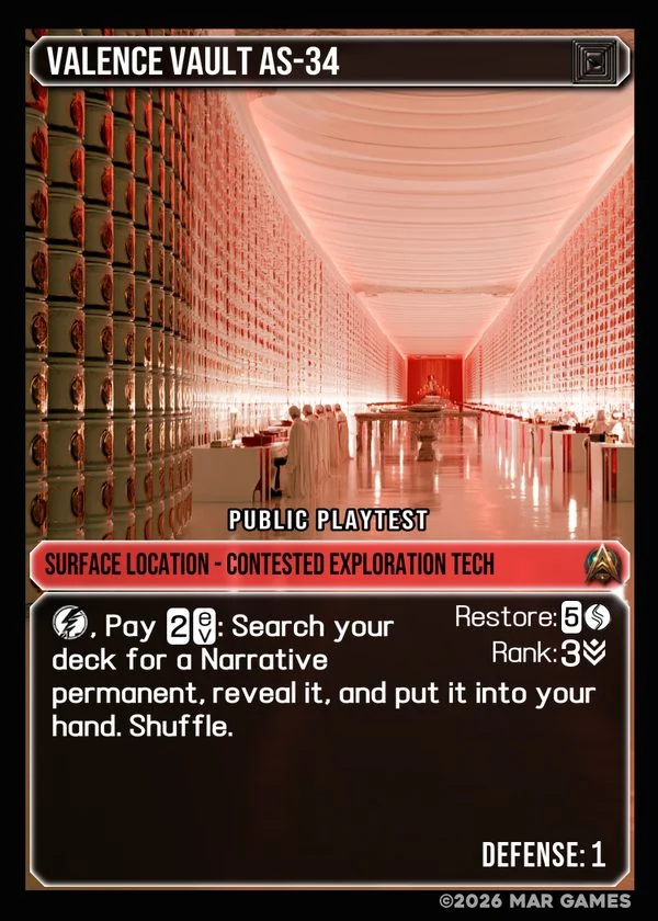 Valence Vault AS-34 card