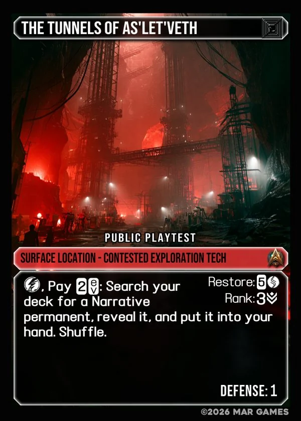 The Tunnels of As'let'veth card
