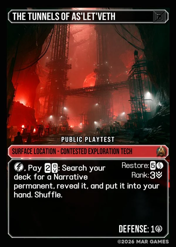 The Tunnels of As'let'veth card