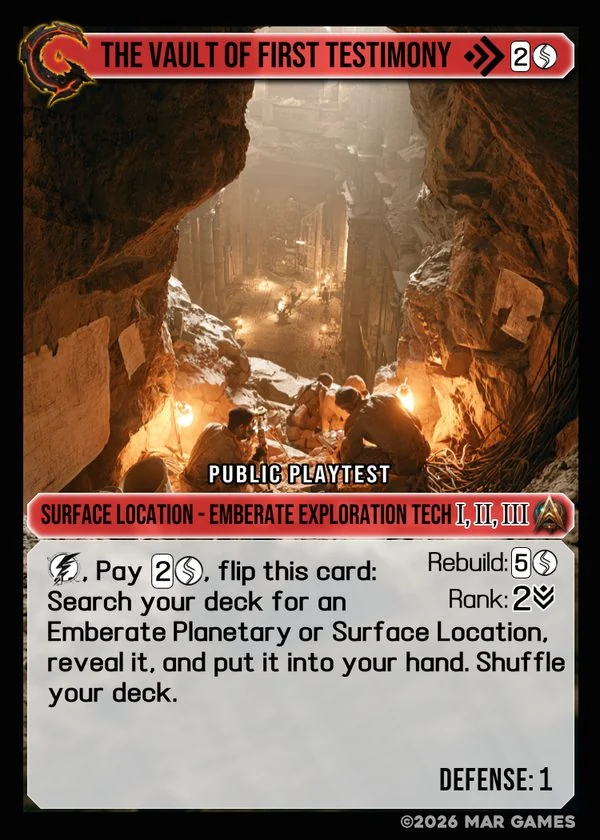 The Vault of First Testimony card