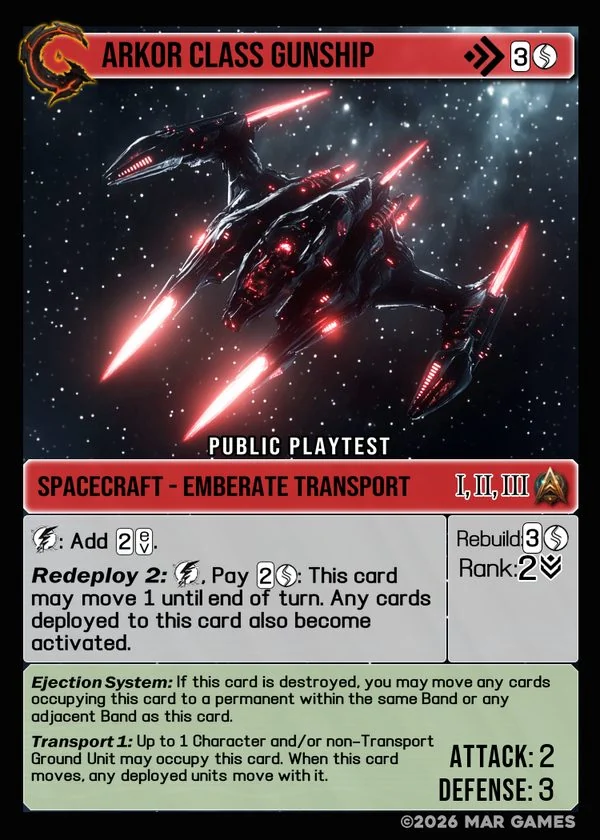Arkor Class Gunship card