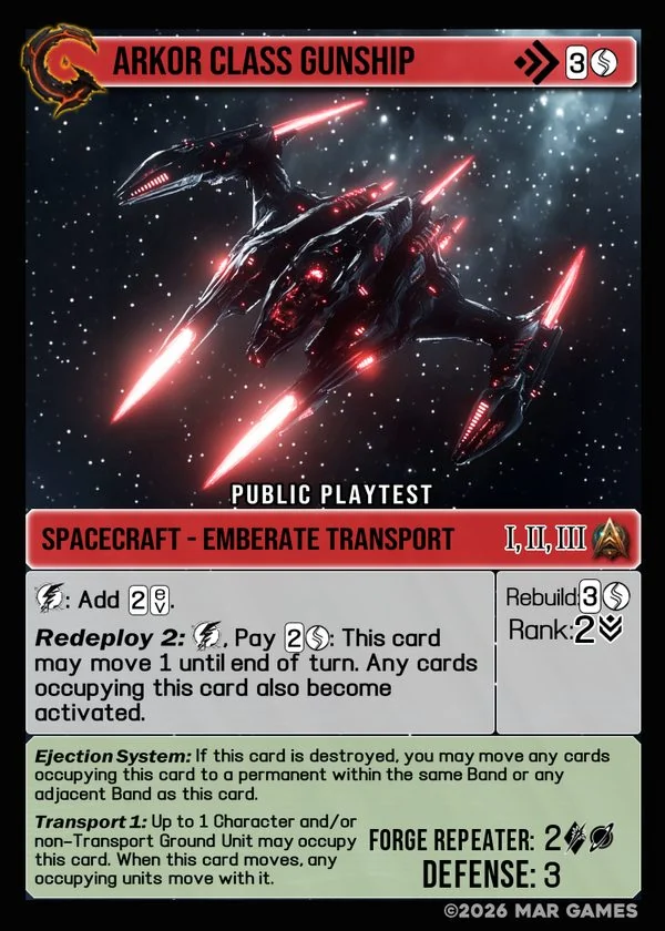 Arkor Class Gunship card
