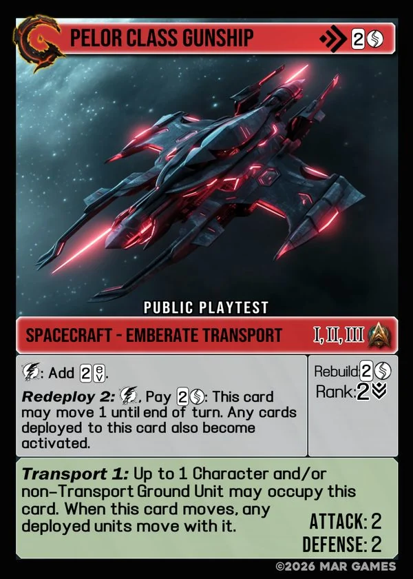 Pelor Class Gunship card