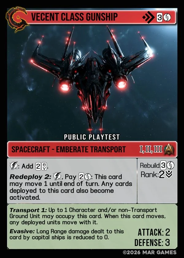 Vecent Class Gunship card