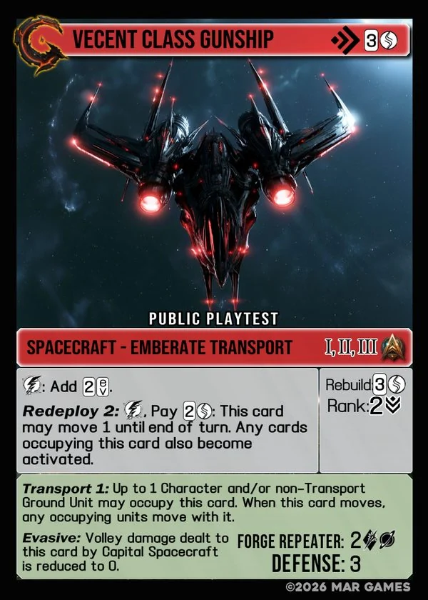 Vecent Class Gunship card