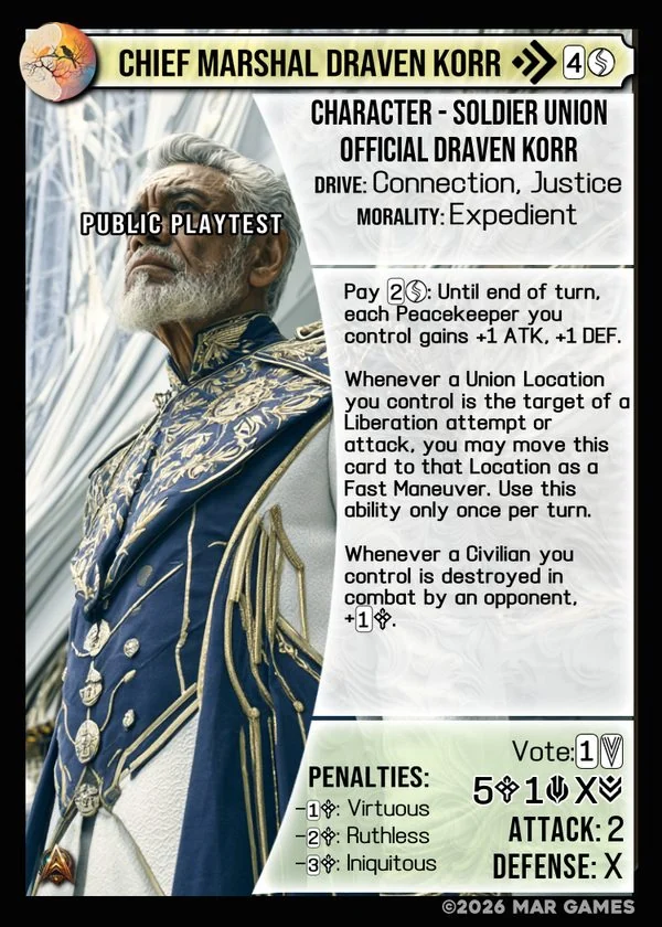 Chief Marshal Draven Korr card