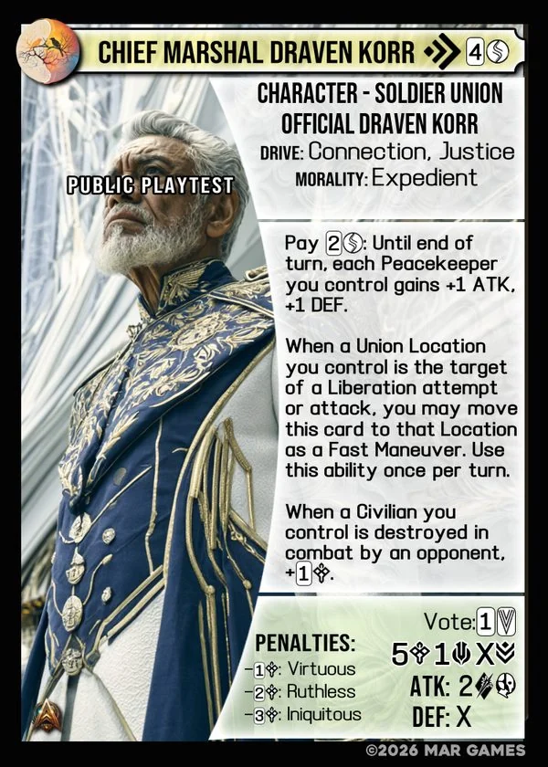 Chief Marshal Draven Korr card