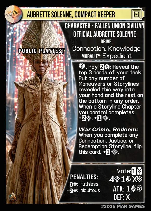 Aubrette Solenne, Compact Keeper card