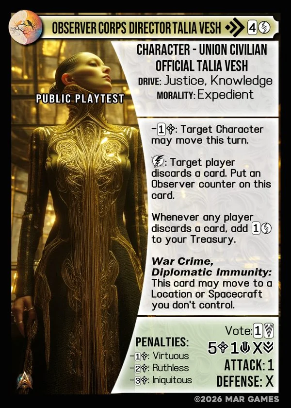 Observer Corps Director Talia Vesh card