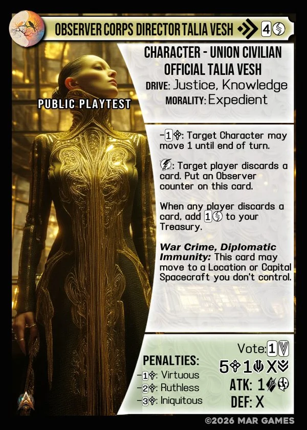 Observer Corps Director Talia Vesh card