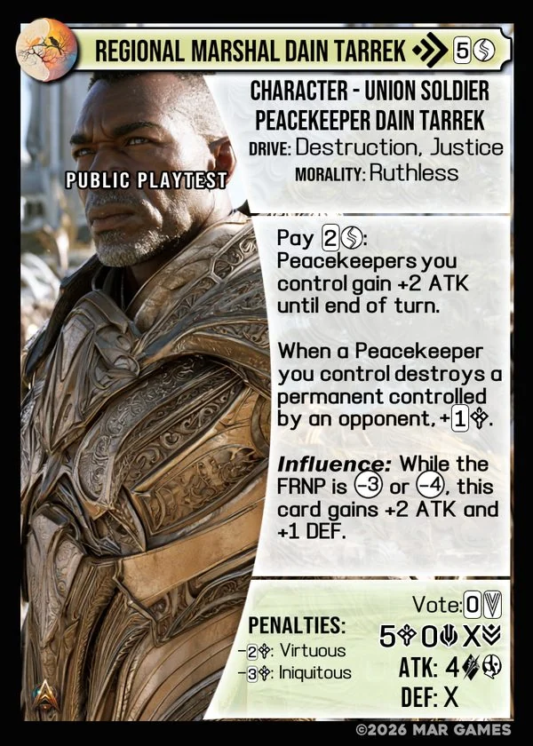 Regional Marshal Dain Tarrek card