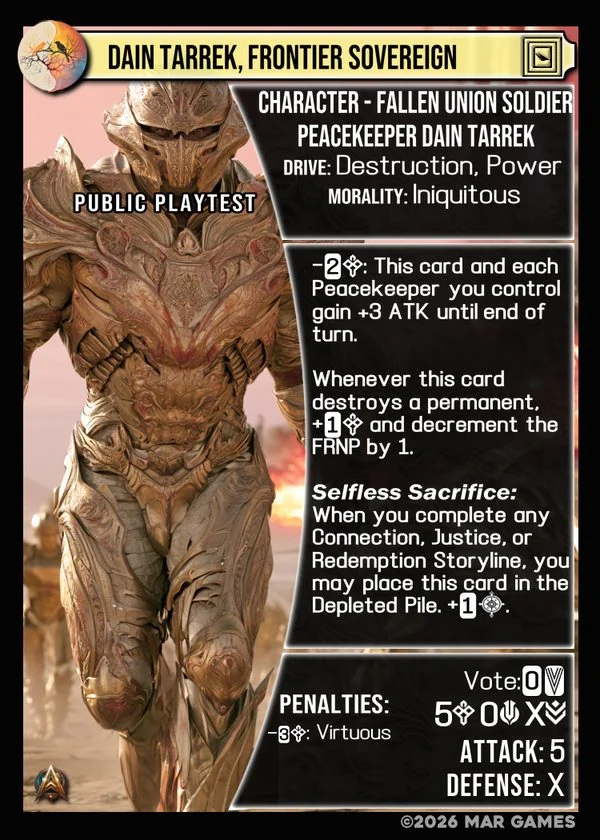 Dain Tarrek, Frontier Sovereign card