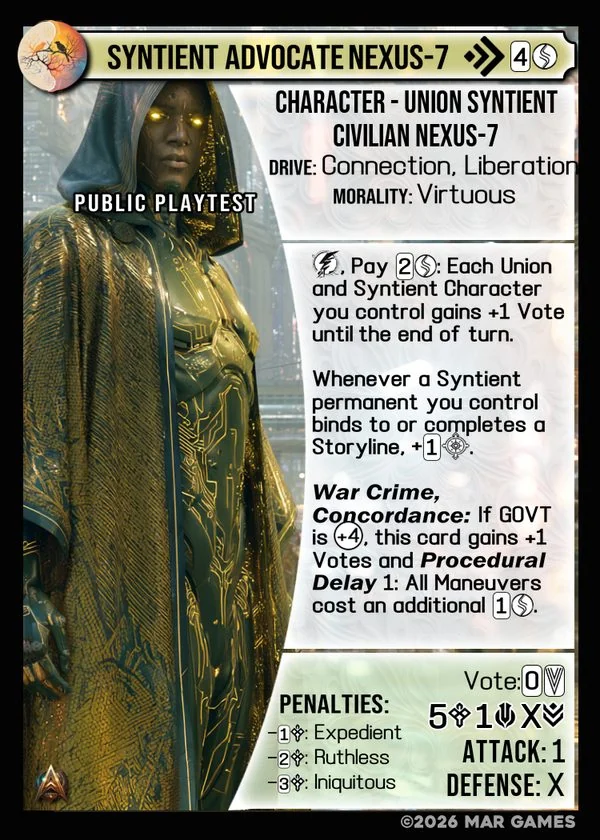 Syntient Advocate Nexus-7 card