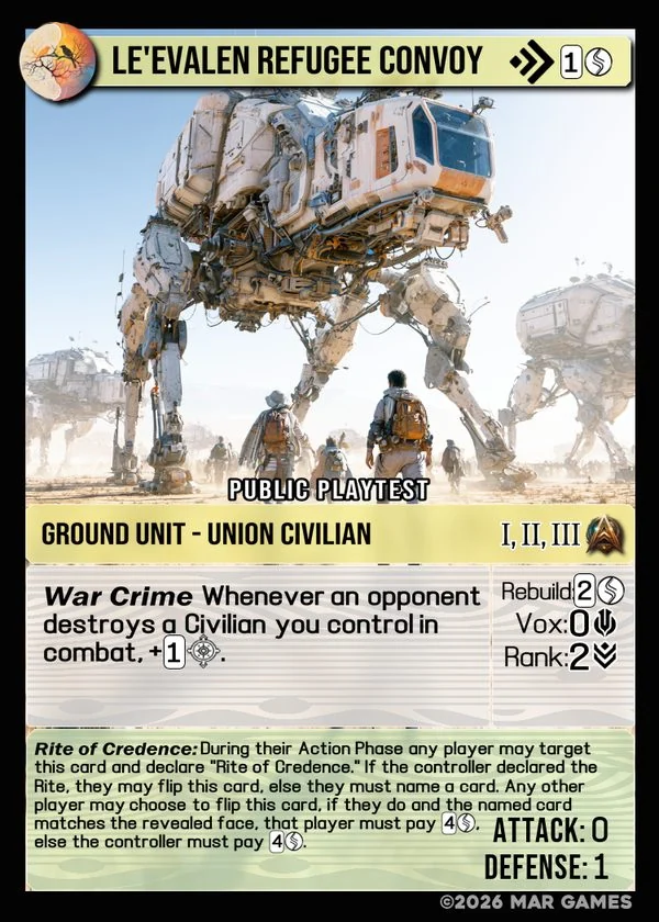Le'evalen Refugee Convoy card