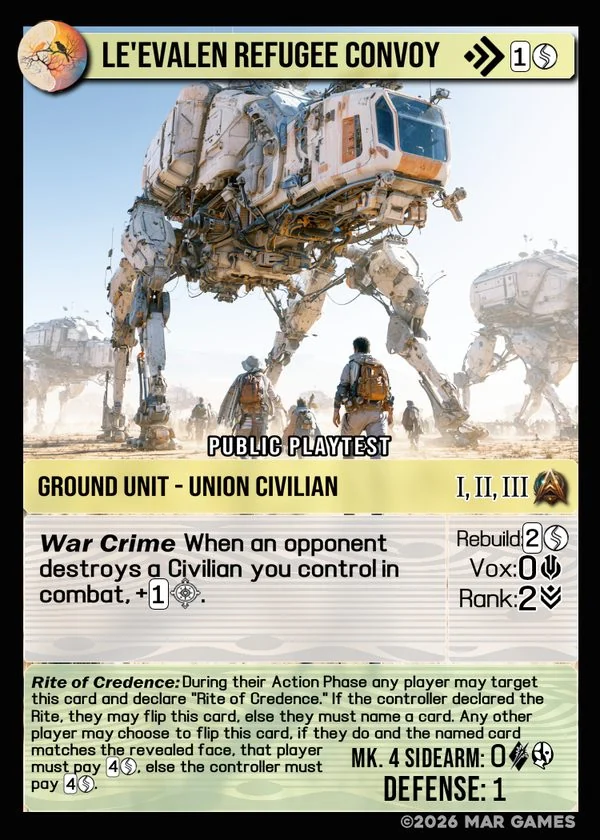 Le'evalen Refugee Convoy card