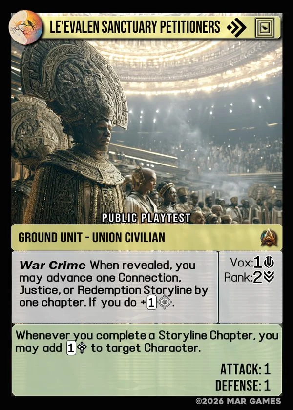 Le'evalen Sanctuary Petitioners card