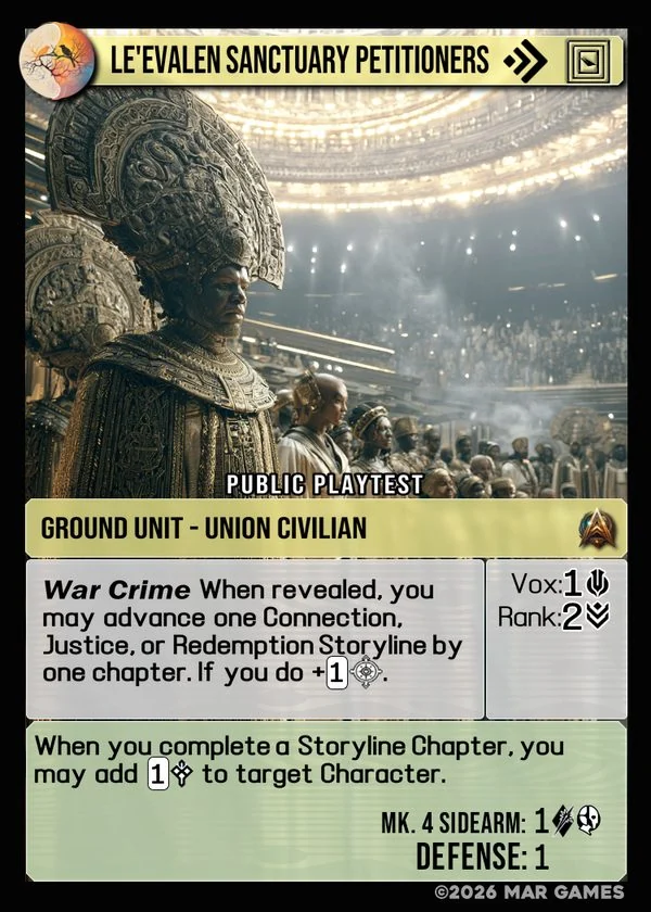 Le'evalen Sanctuary Petitioners card