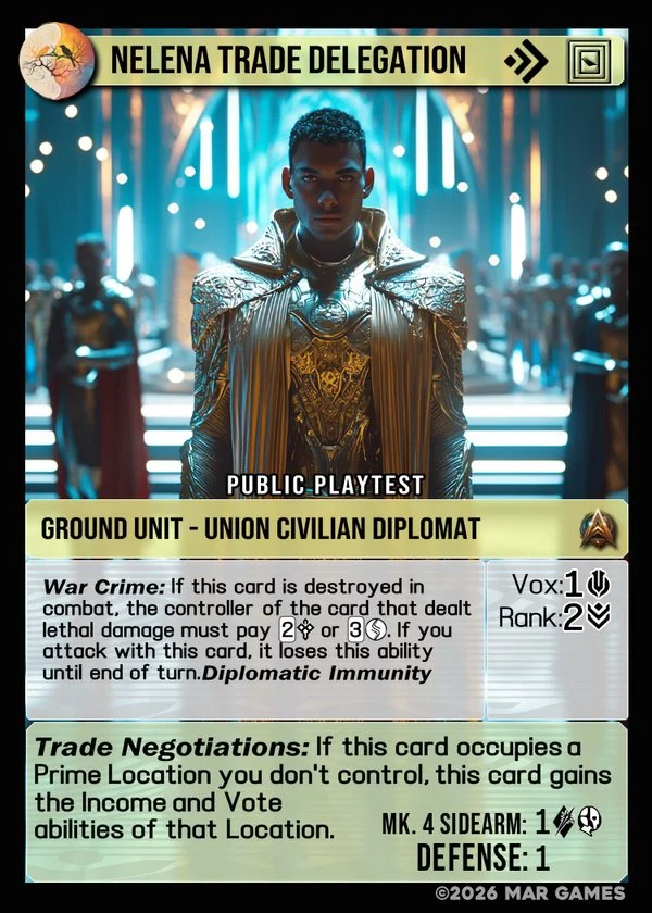 Nelena Trade Delegation card