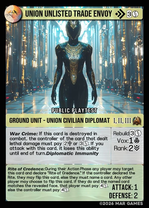 Union Unlisted Trade Envoy card
