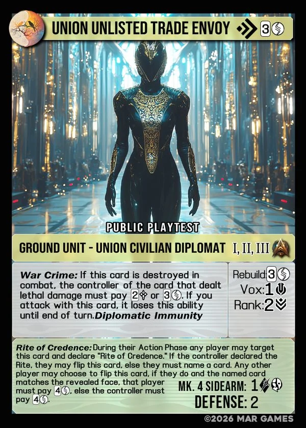 Union Unlisted Trade Envoy card