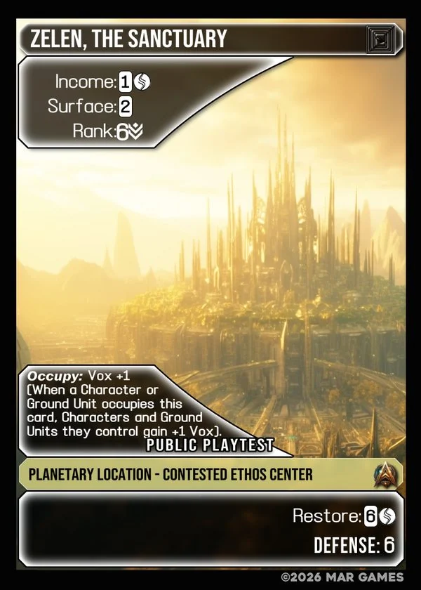 Zelen, The Sanctuary card