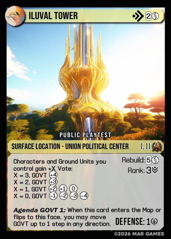 Iluval Tower card