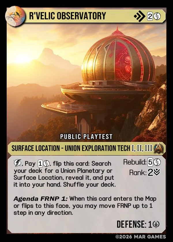 R'velic Observatory card
