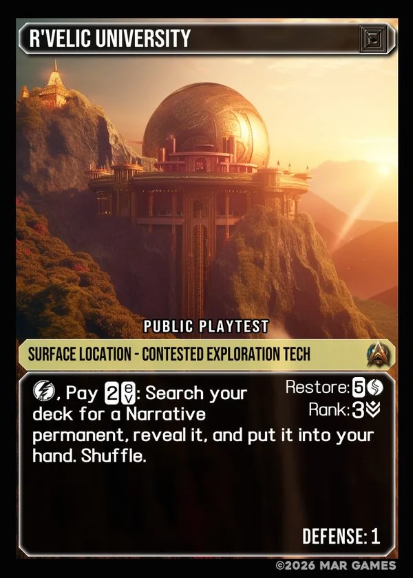 R'velic University card