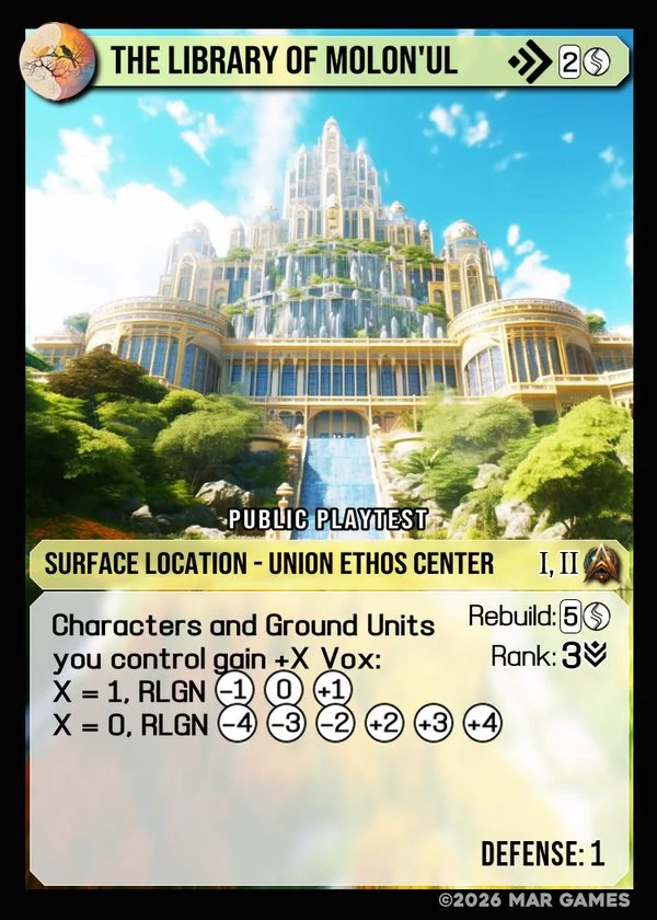 The Library of Molon'ul card