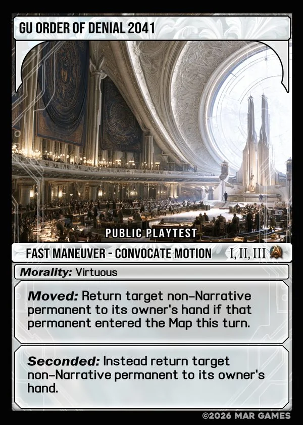 GU Order of Denial 2041 card