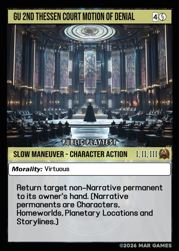 GU 2nd Thessen Court Motion of Denial card