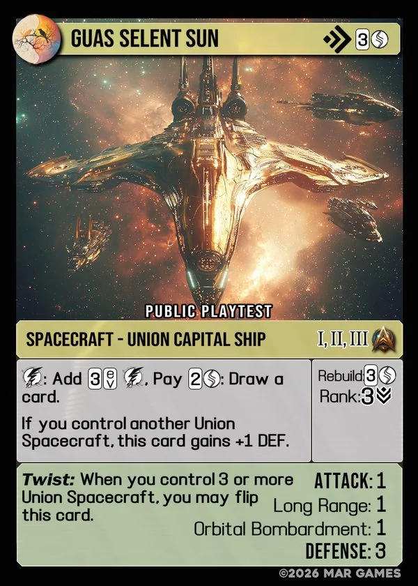 GUAS Selent Sun card