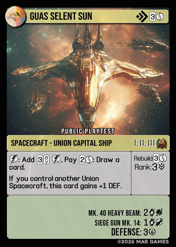 GUAS Selent Sun card
