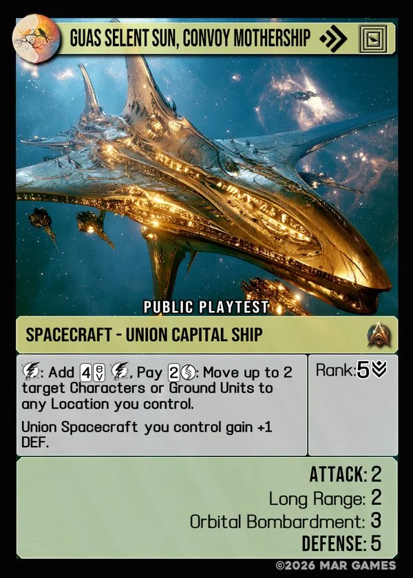 GUAS Selent Sun, Convoy Mothership card