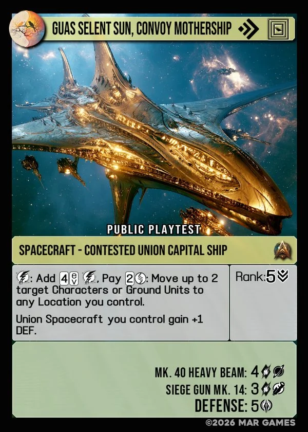 GUAS Selent Sun, Convoy Mothership card