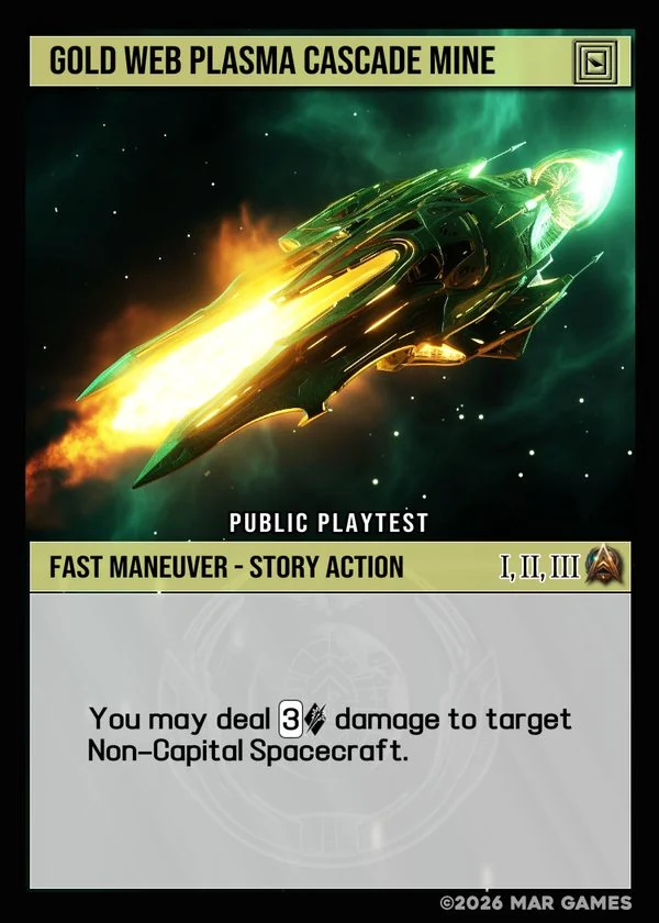 Gold Web Plasma Cascade Mine card