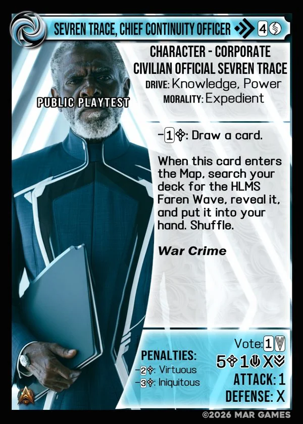 Sevren Trace, Chief Continuity Officer card