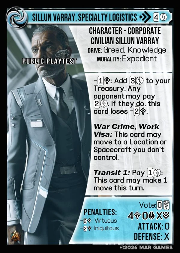 Sillun Varray, Specialty Logistics card